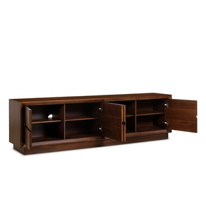Modern <b>Rustic</b> Solid Teak Wood Handmade Eco-Friendly Modular Cabinet Shaker Door 5+ Drawers/Shelves for Resort Hotel Living Room - Product Image 3