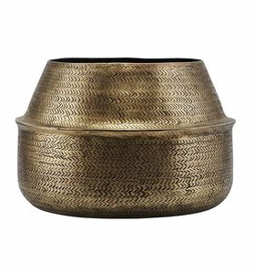 Jardinière en métal doré de style antique, écologique, pour la décoration de salons et de jardins de luxe, avec une finition artisanale élégante - Product Image 2