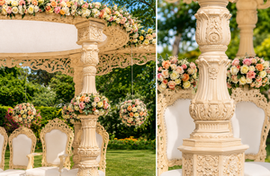 Boda India al aire libre Avni Mandap Setup DST Exports Últimos mejores precios Aspecto de madera FRP Pilares Mandapam Fabricantes Evento Reino Unido - Product Image 3