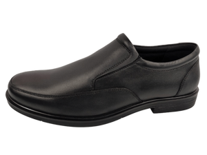 Chaussures pour hommes en dentelle synthétique noire respirante, à enfiler, bout rond, toutes saisons, confortables, style tendance, semelle intermédiaire en EVA, semelle extérieure en caoutchouc - Product Image 3
