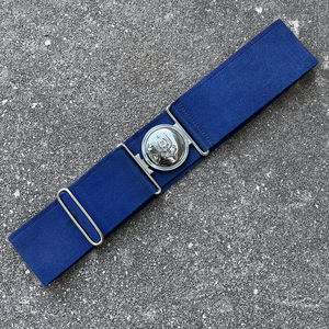 Custom Security Officers Men's Tactical Combat Waistband Stable <b>Belt</b> Quick Release Buckle Various Sizes Genuine Leather Royal - Product Image 5