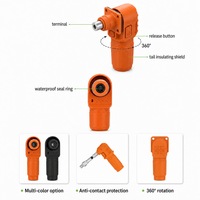 Connecteur de stockage d'énergie solaire pour câble photovoltaïque, connecteur de batterie haute tension en nylon à 1 broche avec fiche de barre omnibus en cuivre