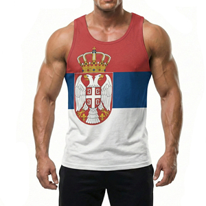 High Quality Men's Tank Top Custom Print Sizes Brand Own Logo Sleeveless Muscle Shirt Wholesale Gym Sport <b>Vest</b> Bulk Tank Tops - Product Image 2