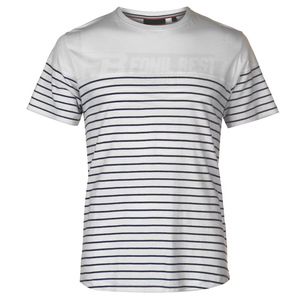 เสื้อยืดผู้ชาย โพลีเอสเตอร์ 100% หนัก 180 กรัม ระบายอากาศได้ดี ทรงไหล่ตก สไตล์สตรีท ดีไซน์เรียบง่าย คุณภาพสูง รับผลิตแบบ OEM - Product Image 1