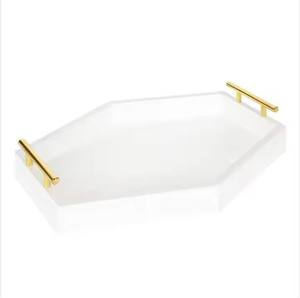 Excellent Quality Art Deco <b>Resin</b> Tray Home Kitchen <b>Table</b> <b>Top</b> Accessories Custom Size Handmade Polished Ramadan Wedding - Product Image 1