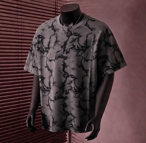 เสื้อยืดโอเวอร์ไซส์ลายเทรนดี้สำหรับผู้ชายปี 2026 พิมพ์ลายแบบซับลิเมชั่นเต็มตัว สไตล์ลำลอง คอกลม แขนสั้น รับผลิตแบบ OEM ODM - Product Image 1