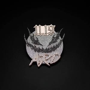 VVS Moissanite Round Charm Pendant Passes Diamond Tester <b>Iced</b> <b>Out</b> Emerald Cut 925 Silver Hip Hop <b>Chain</b> Necklace - Product Image 1