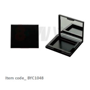 Conteneur de maquillage compact carré personnalisable de luxe en plastique vide pour poudre pressée, blush, bronzer, contour - Product Image 1