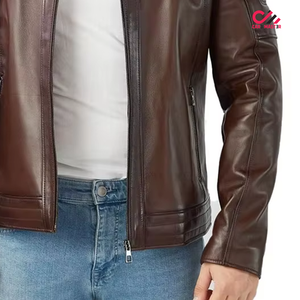 Servicios OEM de Chaquetas de Invierno, Chaqueta de Cuero para Hombre de Diseño Personalizado de Alta Calidad, Chaqueta de Cuero de Nuevo Diseño para Hombre 2026 - Product Image 6