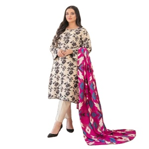 Robe trois pièces Salwar Kameez de marque pakistanaise SEBAHAT inde Pakistan vêtements broderie Tawakkal Vol pour vêtements de fête - Product Image 1