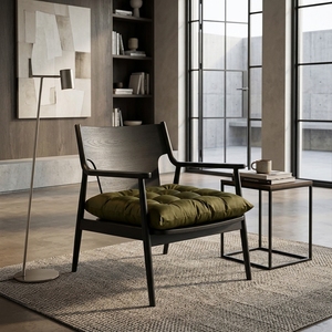 Coussins de chaise tuftés faits à la main avec liens, coussinets de siège carrés pour chaise de salle à manger, oreillers décoratifs pour la maison, textiles de maison verts, vente en gros - Product Image 5