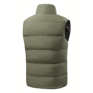 Gilet d'hiver coupe-vent pour homme, service OEM, avec fermeture éclair, deux poches, pour activités de plein air. - Product Image 2