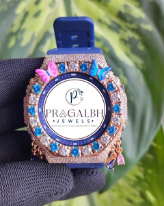 นาฬิกาเพชรหรูหรา ประดับเพชรโมอิสซาไนต์รูปผีเสื้อ ตัวเรือนสแตนเลส - Product Image 6