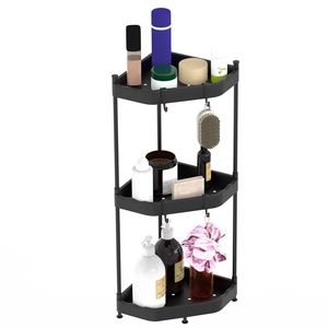 4 Tier <b>Corner</b> Shower Caddy Carbon Steel Bathroom Storage Rack Organizer Stand 3 Tier/4Tier Options - Product Image 1