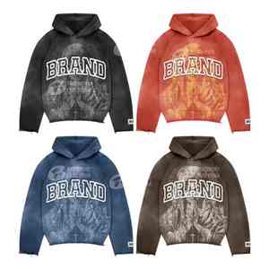 Sudadera con Capucha Personalizada de Alta Calidad para Hombre, 100% Algodón, Estilo Hip Hop, Oversize, con Estampado Puff, para Hombre - Product Image 6