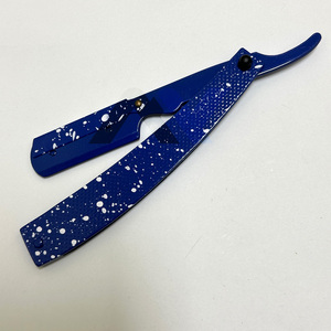 Rasoir professionnel pour barbier, lame simple, couteau à lame fixe en acier inoxydable, lame remplaçable, manche pliable - Product Image 2