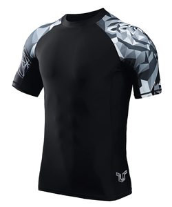 Vente en gros de Rashguards pour hommes, marque privée, Rashguard BJJ, T-shirt de fitness à manches imprimées, vêtements de musculation - Product Image 1
