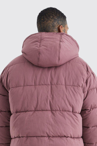 Chaqueta de burbujas para hombre con logo personalizado, estilo boxy, de lona arrugada, cortavientos, cálida para invierno, para exteriores, con 2 bolsillos laterales, de gran venta. - Product Image 3