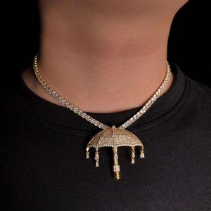 Popular Colgante de Diamante Moissanita con Diseño de Paraguas, Collar Hiphop Personalizado para Hombres y Mujeres - Product Image 2