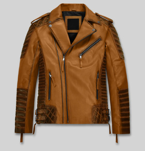 Chaqueta de cuero unisex personalizada con múltiples cremalleras, impermeable, para invierno, estilo motociclista, con cuello alto, elegante, lujosa, de diseño suave y texturizado. - Product Image 2