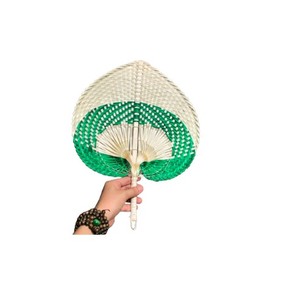 Handwoven Natural Bamboo Decorative Hand <b>Fan</b> with Colorful Woven Pattern, Traditional Boho <b>Wall</b> <b>Decor</b> & Summer from Vietnam - Product Image 2