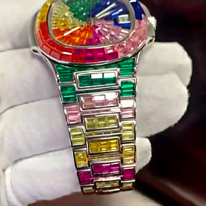 Nouvelle arrivée 2024 automatique mécanique carré affaires Hip Hop laboratoire cultivé diamant montre or bijoux hommes femmes luxe mode - Product Image 3