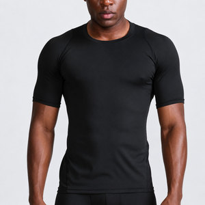 Camiseta de Compresión de Secado Rápido para Ejercicio y Actividades al Aire Libre, Camiseta Deportiva de Compresión Ligera y Elástica para Hombre - Product Image 1