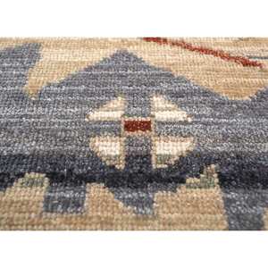 Alfombras Exclusivas de Alta Gama, de una Sola Pieza, Color Azul Cyanna, Estilo Boho, con Diseño Floral y Abstracto en 3D, Tejidas a Mano con Lana, para Sala de Estar, Dormitorio, Vestíbulo - Product Image 3