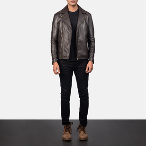 2026 High Street Men Leather <b>Jacket</b> Professional Custom Logo Printing <b>Light</b> <b>Weight</b> Breathable High Quality OEM Serviced - Product Image 4
