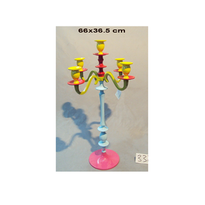 Candelabro decorativo de cinco brazos, elegante acabado en oro y negro, centro de mesa para decoración del hogar, portavelas de lujo para fiestas y sala de estar - Product Image 3