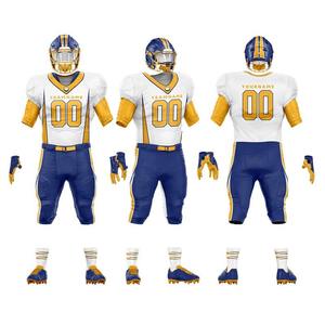 Ensemble de maillot de football américain pour homme, manches courtes, personnalisable avec le nom de l'équipe, sublimation, anti-transpiration, ajusté - Product Image 5