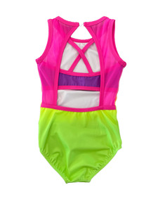 Maillot de Ballet para Niñas CONX, sin Mangas, con Pedrería, Traje de Danza, Ropa de Entrenamiento, Poliéster y Spandex, de una Pieza, Elástico - Product Image 3