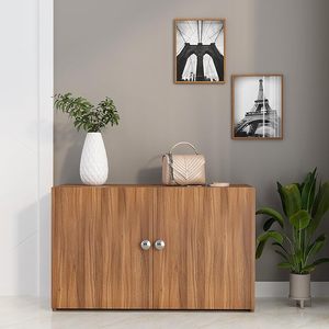 Zapatero de madera para el hogar, organizador de almacenamiento, armario para zapatos, soporte para calzado, 2 estantes, con capacidad para hasta 16 pares - Product Image 4