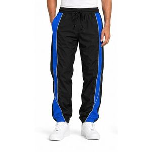 Track Pants Patterned Track <b>Trousers</b> for <b>Men</b> 100% Polyester Relaxed Sportswear Fit Custom Vertical <b>Pinstripe</b> Detail - Product Image 6