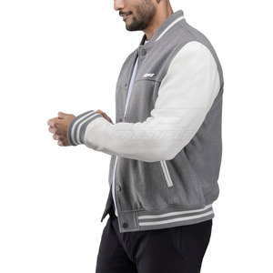 Latest Design Casual Winter Lettermen <b>Jacket</b> <b>Long</b> Sleeves Stand Collar OEM Service High Quality Customizable - Product Image 5