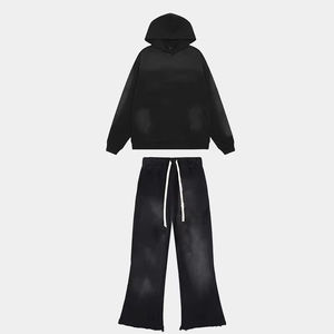 Conjuntos Deportivos Personalizados para Hombre, Ropa Urbana, 100% Algodón, Forro Polar, Ecológicos, Efecto Deslavado, Sudadera con Cremallera y Pantalones Deportivos - Product Image 2