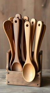 Top Selling Natural Wooden Cooking Spoon With Smooth Polished Finish Durable Kitchen Utensil For Cooking And Serving for Sale - Product Image 1