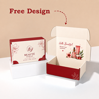 Boîte d'expédition personnalisée avec logo, étanche, gaufrée, pour emballages de soins de la peau et de cosmétiques, avec poignée, pour cadeaux et expédition