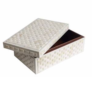 High Quality Handmade Tile Pattern Bone Inlay <b>Box</b> Bone Decorative Jewelry & <b>Keepsake</b> Storage Organizer <b>Box</b> for Home Decor - Product Image 2