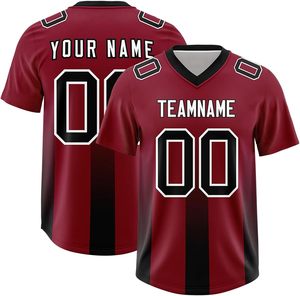 เสื้อฟุตบอลอเมริกัน OEM ขายส่ง ผ้ายืดผสมสแปนเด็กซ์ พิมพ์ลายด้วยความร้อน น้ำหนักเบา ชุดกีฬาฝึกซ้อมสำหรับผู้ชาย ผลิตจากโรงงาน - Product Image 4
