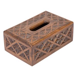 Caja de pañuelos de madera artesanal de calidad, hecha a mano, ecológica, organizador multiusos, decoración para amantes del arte, NQH-1696 - Product Image 6
