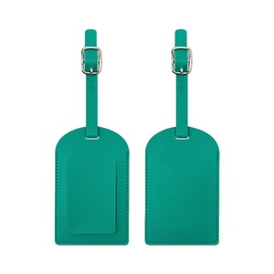 Étiquette de bagage en cuir personnalisée avec motif de lettres tendance, impression de LOGO, matériau PU de qualité supérieure, identification de voyage personnalisée - Product Image 1