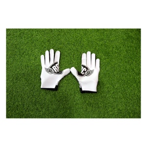 Gants de football blancs personnalisés, performance accrue, équipement sportif, accessoires d'entraînement athlétique - Product Image 3
