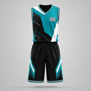 Maillot de basket-ball personnalisé, ensemble uniforme de basket-ball, maillot et short sublimés pour les équipes de jeunes - Product Image 4