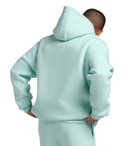 Hoodie unisexe surdimensionné, couleur bleu ciel, en molleton de coton respirant, longueur normale, manches longues, épaules tombantes, design personnalisé - Product Image 2