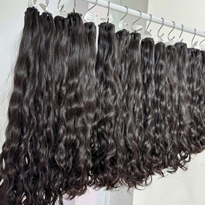Double Drawn Vietnamese Remy Human Hair Unprocessed Deep Wavy <b>Curly</b> Weaving Machine Double Weft 100g <b>Extension</b> - Product Image 4