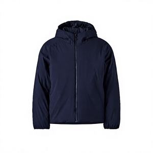 Chaqueta con capucha azul marino para hombre, a prueba de viento, con cierre, ligera y deportiva para otoño. - Product Image 5