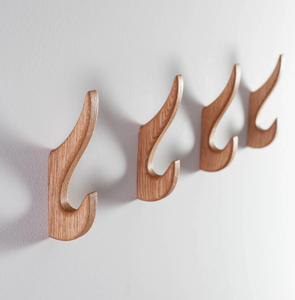 Wood Hook Hanger Coats Bags Hats Hanger 3 PCS <b>Wall</b> Mounted Multifunctional Coat Hook Rack Handcrafted Wood Hook - Product Image 6