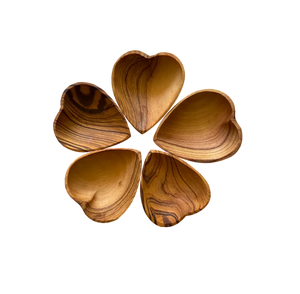 Polished Solid Wooden Handmade Classic Eco-Friendly <b>Heart</b> <b>Shape</b> Bowl for Royal Dinner Table Food Serving Decorative Item - Product Image 5