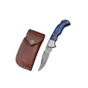 Damascus Steel Folding Knife Handmade Pattern Steel Compact Pocket Knife Outdoor <b>Camping</b> Hiking Fishing Travel Utility <b>Tool</b> - Product Image 2